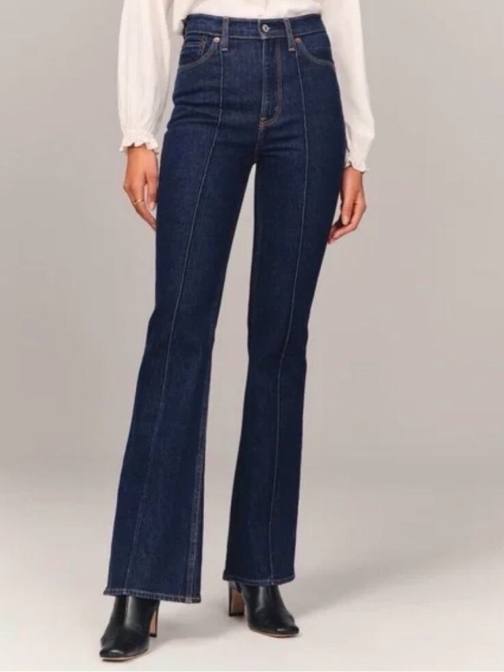 Abercrombie & Fitch The Vintage Flare High Rise Dark Blue Jeans
